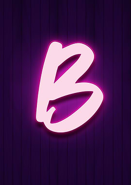 Neon Pink Letter B