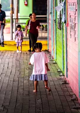 Barefoot Girl Walking