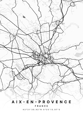 Aix en Provence France City Map