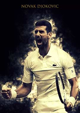 Novak Djokovic Tennis Poster