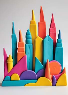 Playdough Cityscape