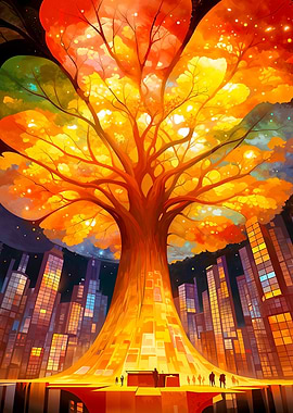 Giant Tree Cityscape