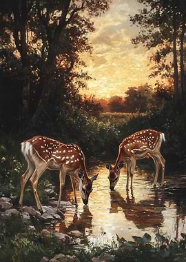 Sunset Deer