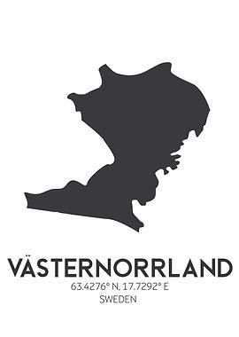 Västernorrland, Sweden Map