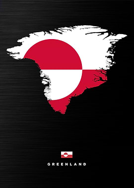 Greenland Flag Map
