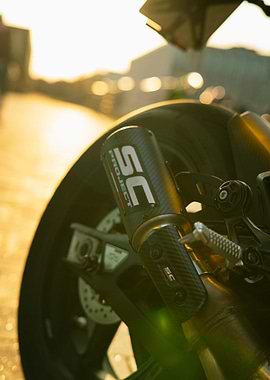 Motorcycle Exhaust Close-up