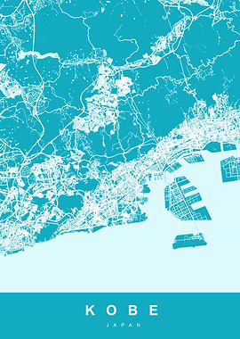 Kobe City Map Japan