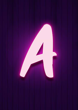 Neon Letter A