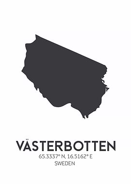 Västerbotten, Sweden Map