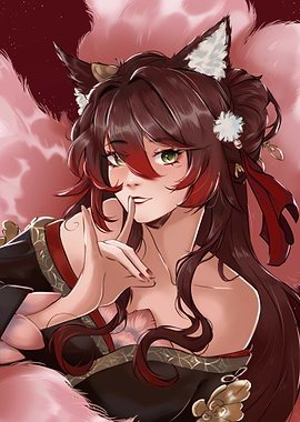 Anime Fox Girl Portrait