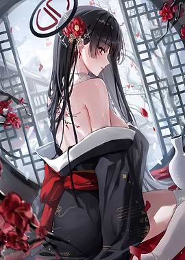 Anime Girl in Kimono