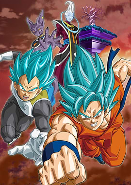 Goku, Vegeta and Beerus