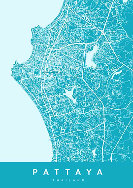 Pattaya City Map Thailand