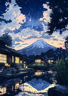 Japanese Village Night