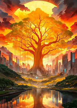 Giant Tree Cityscape