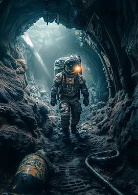 Astronaut in a Cave
