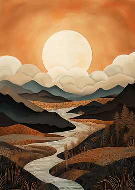 Serene River Landscape