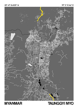 Taunggyi Myo City Street Map