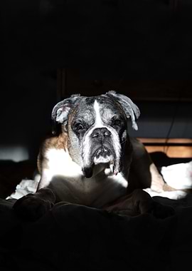 Boxer Dog in Sunlight