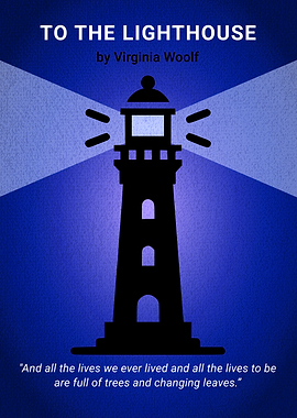 To The Lighthouse Minimalist Book Cover