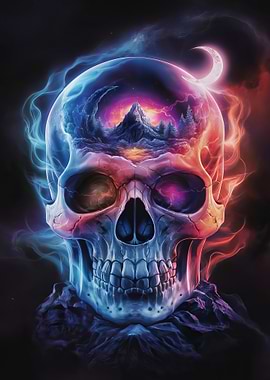 Skull with Inner Landscape