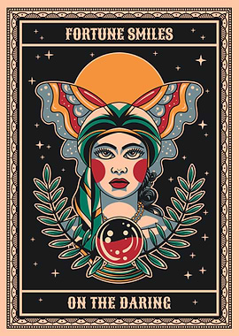 Fortune smiles tattoo design