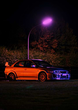 Gold Mitsubishi Lancer Evolution