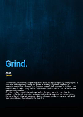 Grind Definition Poster