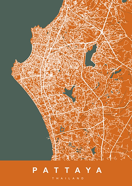 Pattaya City Map Thailand