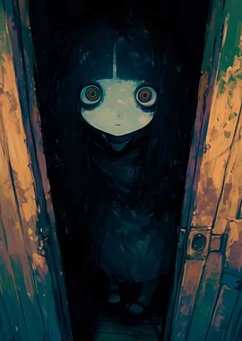 Anime Girl in Doorway