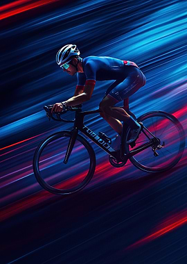 Cyclist in Motion