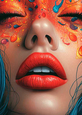 Close-up Portrait with Abstract Makeup