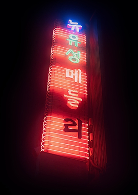 Neon Sign in Korean