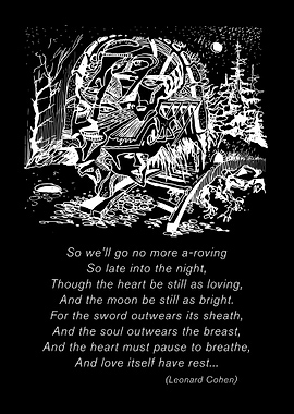 Leonard Cohen Poem Illustration