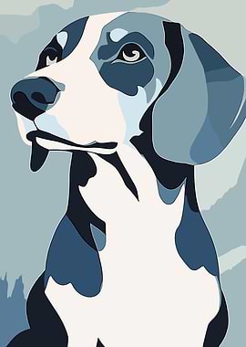 Blue Dachshound Dog Portrait