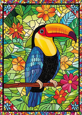 Toucan in Tropical Garden