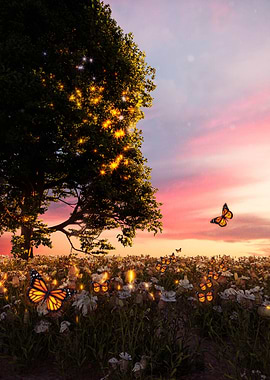 Magical Sunset Meadow