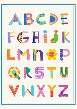 Colorful Alphabet Poster