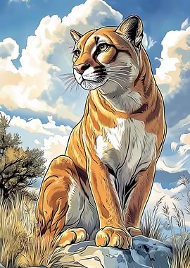 Puma I Cougar Illustration