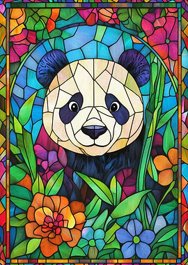 Stained Glass Panda