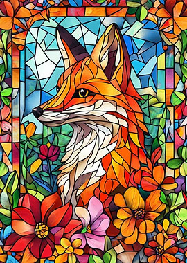 Stained Glass Fox