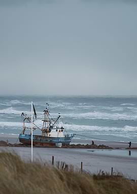 Beached Fishing Boat