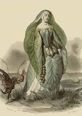 Woman in Leaf Dress