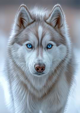 White Siberian Husky