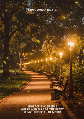 Lonely Night Path Embrace the silence