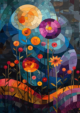 Abstract Floral Garden