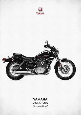 Yamaha V Star 250 Motorcycle Poster