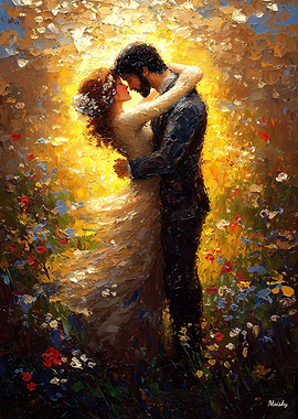 Impressionist Inspired The Kiss