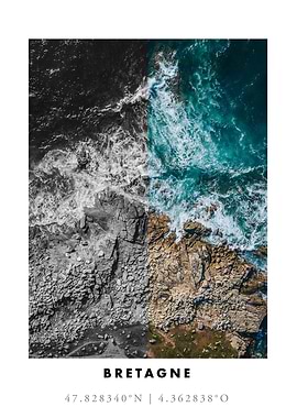 Aerial View of Brittany Coast