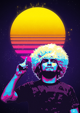 Khabib Nurmagomedov Retro Art